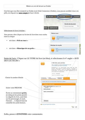 Mettre Son Avis Sur Esidoc