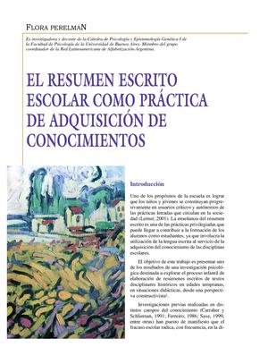 Perelman 2005 El Resumen Escrito Escolar