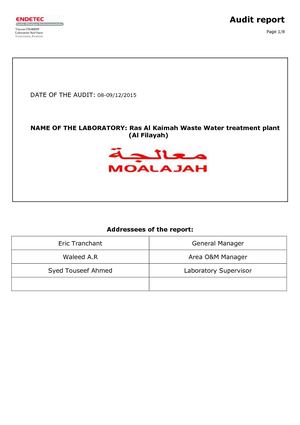 Audit Report Rak 2015