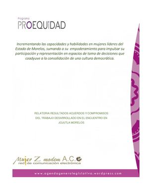 Relatoria Encuentro 1x 1 Vota Por Mujeres Jojutla