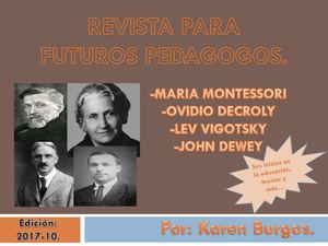 Representantes Y Modelos Pedagógicos