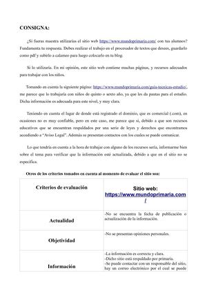 Evaluación Del Sitio Web