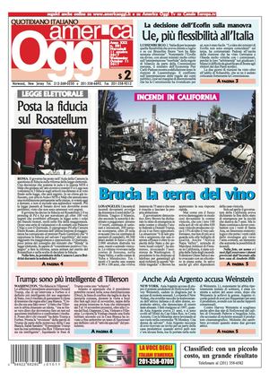 America Oggi 11 Ottobre 2017