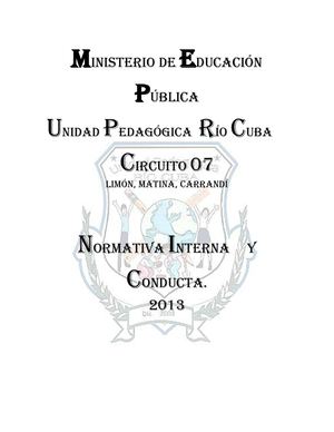 Reglamento Interno Up Rio Cuba