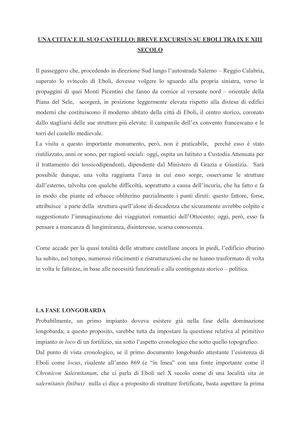 Una città medievale e il suo castello: il caso di Eboli (SA)