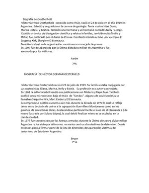 Biografías De Oestherheld