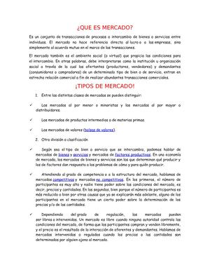 Que Es Mercado 1 Guia