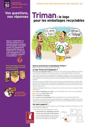 Fiche Technique 51 Triman Le Logo Pour Les Emballages Recyclables