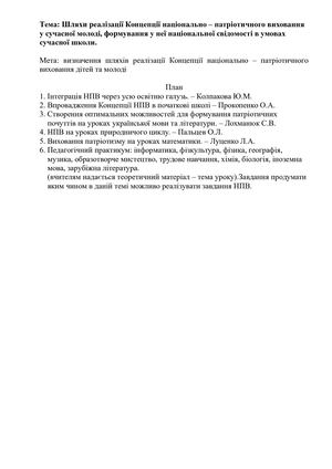 шляхи реалізації НПВ