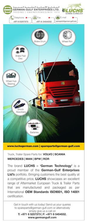 Truck  Spare Parts UAE - Luchs - Volvo - Scania - Mercedes