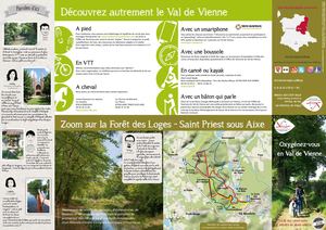 Carte des randonnées et activités de pleine nature en Val de Vienne 2018