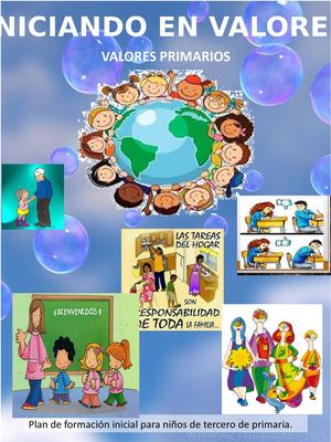 Cartilla Formacion En Valores Valores Primarios