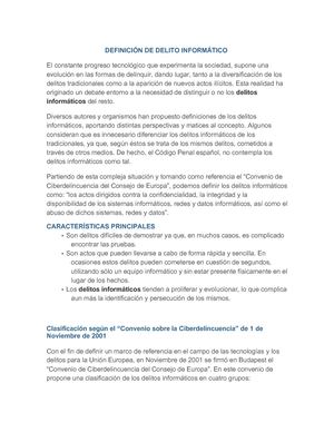 Definición De Delito Informático 