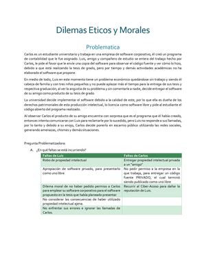 Dilemas Eticos Y Morales