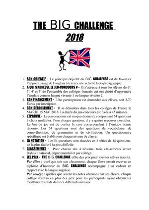 The Big Challenge 2018