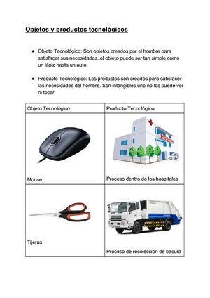 Productos Y Objetos Tecnológicos