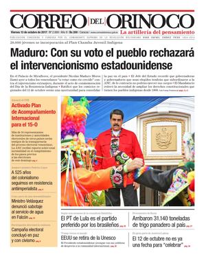 Correo del Orinoco de viernes 13 de octubre de 2017 No. 2.889