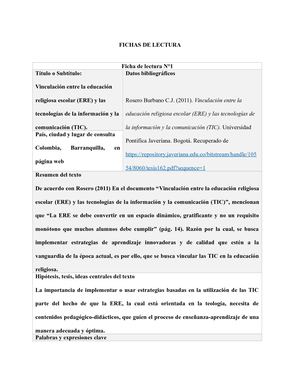 Fichas De Lectura
