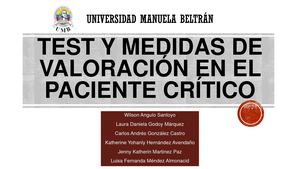 Test Y Medidas De Valoracion En El Paciente Critico