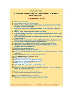 Herramientas Web 2 0 Recomendadas Interdisciplinares
