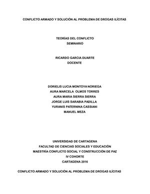 Solución Al Problema De Drogas Ilícitas