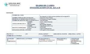 Diario De Campo Investigacion Ii Parte 2