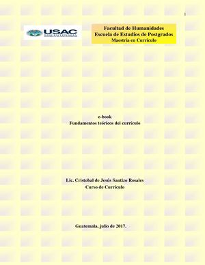 E Book. Fundamentos teóricos del currículo