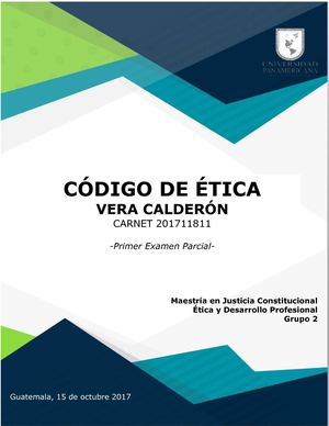 CÓDIGO DE ÉTICA DE VERA CALDERÓN