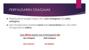 Perpausaren Osagaiak