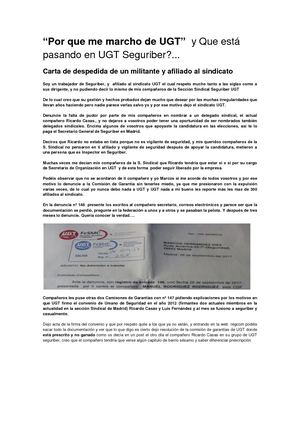 Que Está Pasando En Ugt Seguriber Pdfcomunicado Final