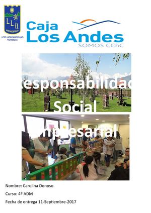 Responsabilidad Social Empresarial (Caja Los Andes)