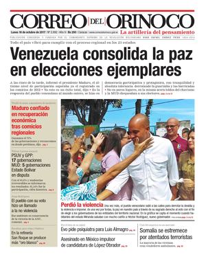 Correo del Orinoco de lunes 16 de octubre de 2017 No. 2.892