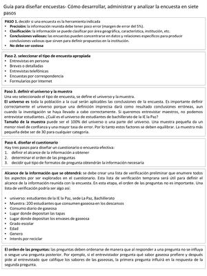 Guía Para Diseñar Encuestas