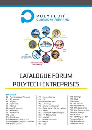 Catalogue 2017 Forum Polytech Entreprises