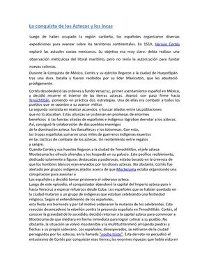 La Conquista De Los Aztecas Y Los Incas Tics