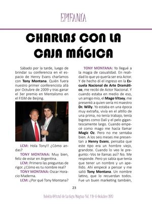 Tony Montana En Charlas Con La Caja Magica