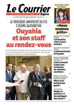 Le Courrier D'Algérie Du 18 Octobre 2017
