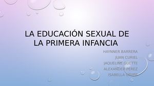 Educación Sexual Diapositivas Incluidas