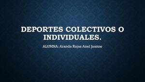 Deportes Colectivos O Individuales