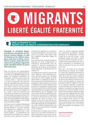 LRI SPECIAL MIGRANTS - OCTOBRE 2017