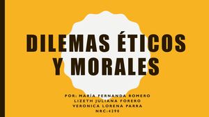 Dilemas éticos.