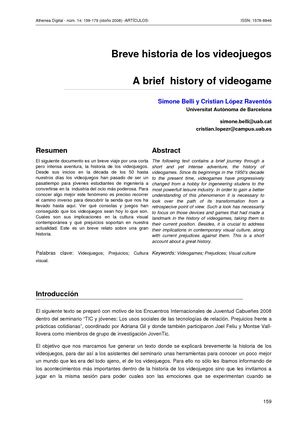 Breve Historia De Los Videojuegos