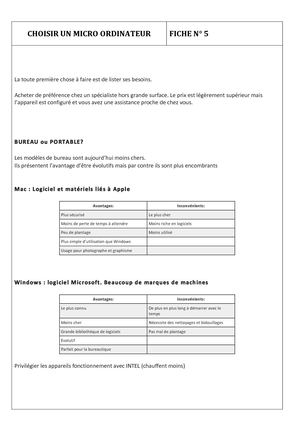5 Choisir Un Micro Ordinateur