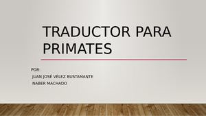 Traductor Para Primates