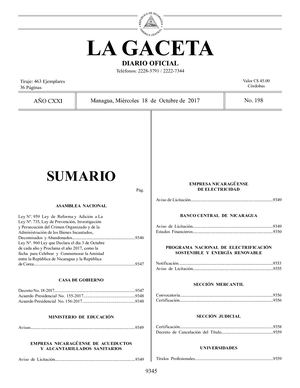 Gaceta No 198 Miércoles 18 De Octubre De 2017