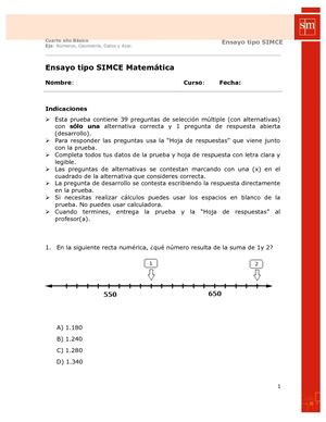 Evaluacion Tipo Simce Matematica3periodo