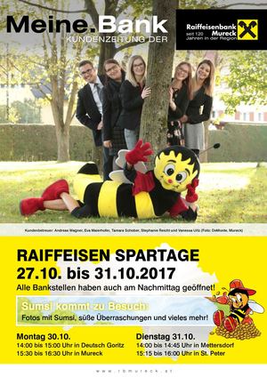 Kundenzeitung der Raiffeisenbank Mureck, Herbst 2017