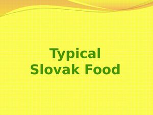 Typical Slovak Food