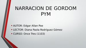 Narración de Gordom Pym