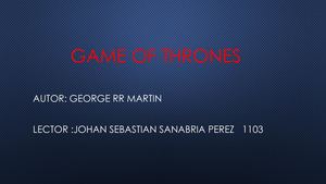 GAME OF THRONES